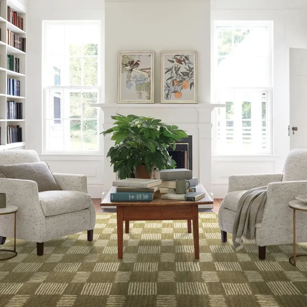 Cedar Checked Hand Tufted Wool Rug