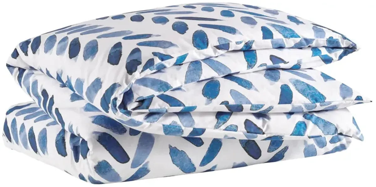 Blue Brush Duvet Cover