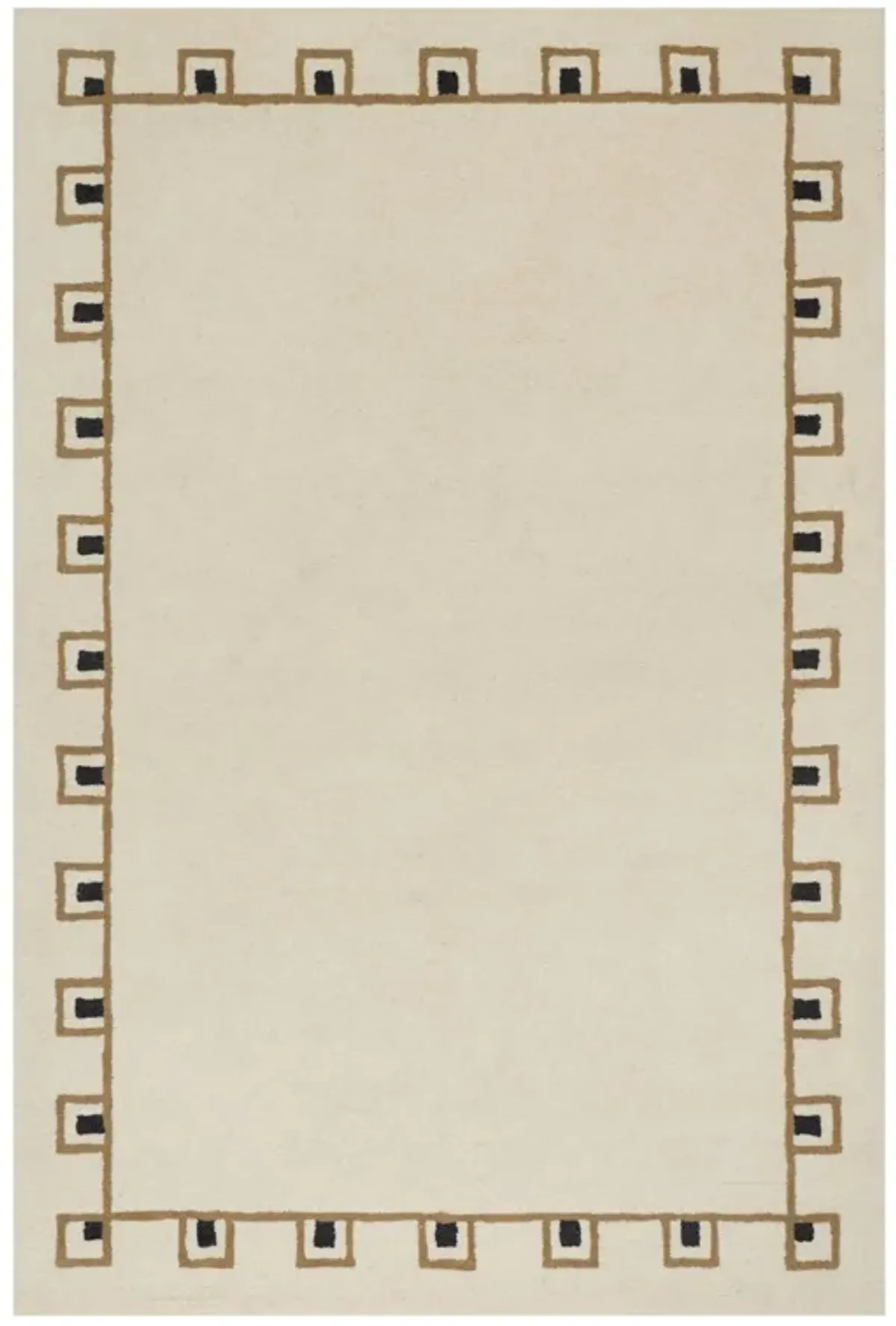 Yves Bordered Wool Cozy Rug