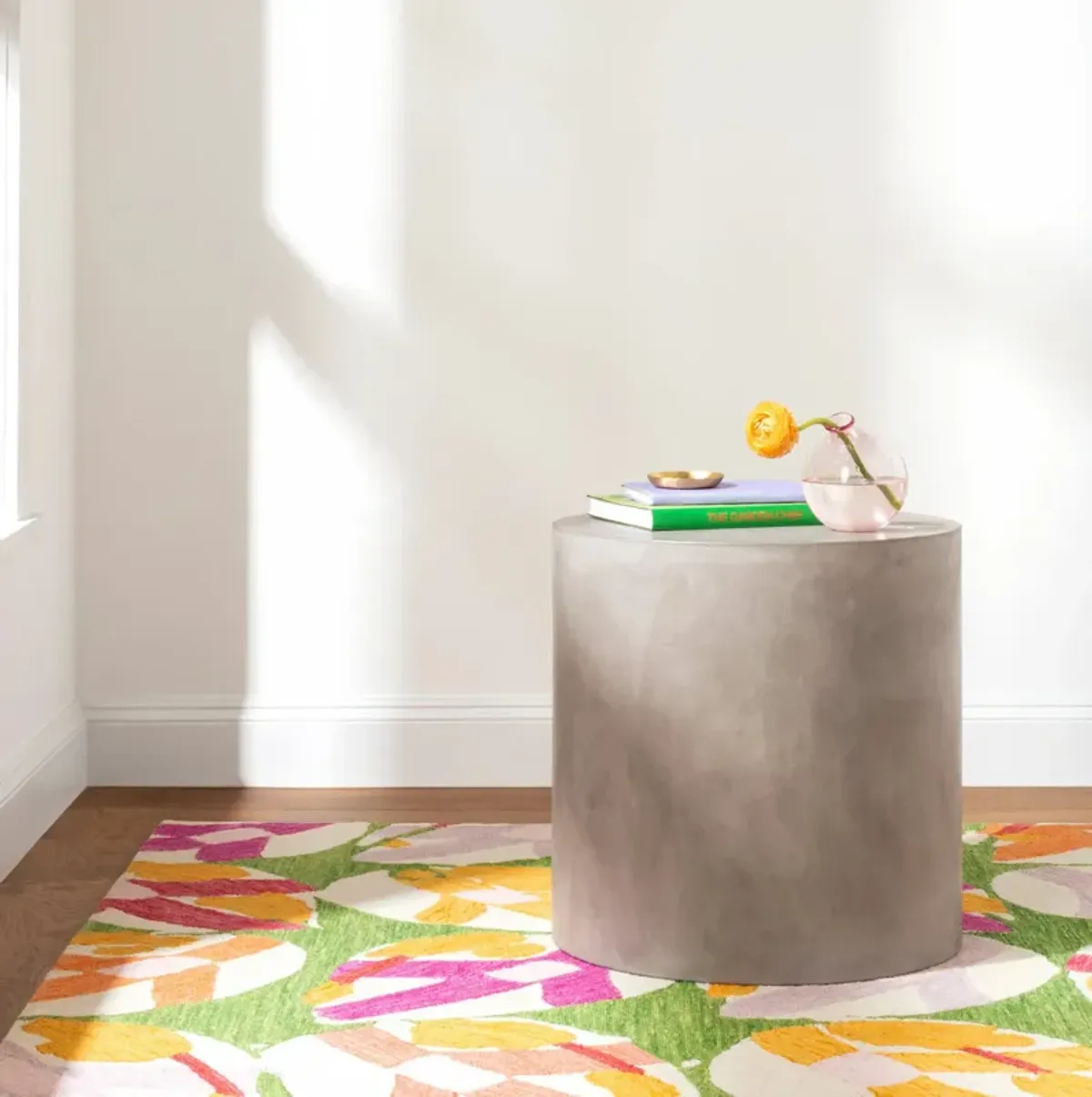 Lily Pad Hand Micro Hooked Wool Rug