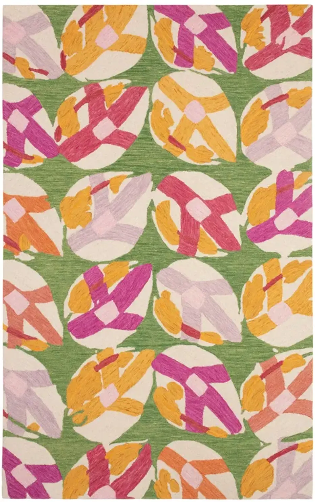 Lily Pad Hand Micro Hooked Wool Rug