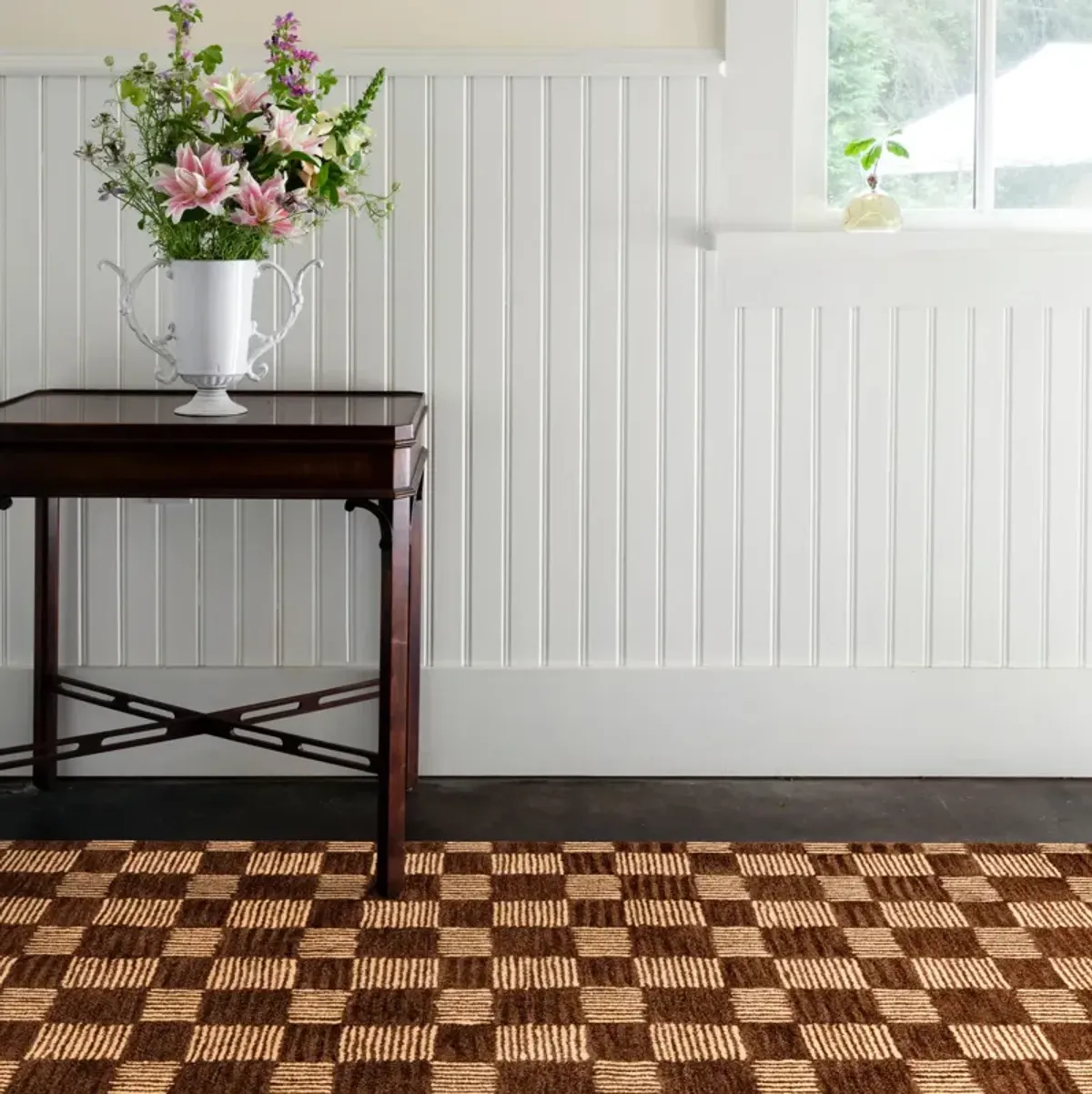 Cedar Checked Hand Tufted Wool Rug