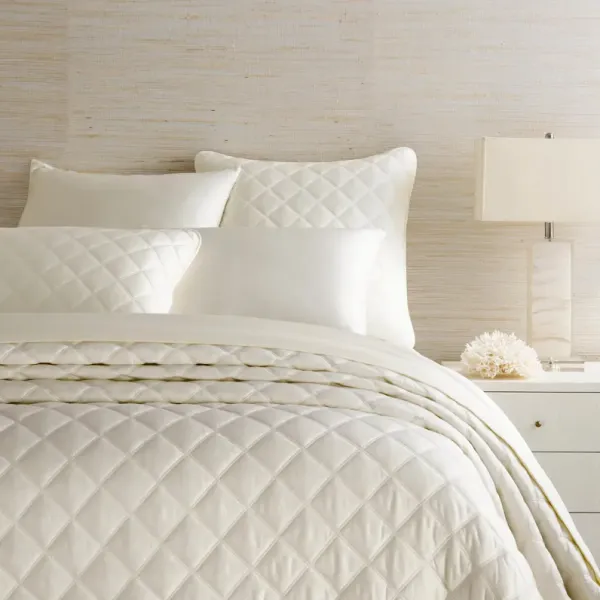 Quilted Silken Solid Coverlet