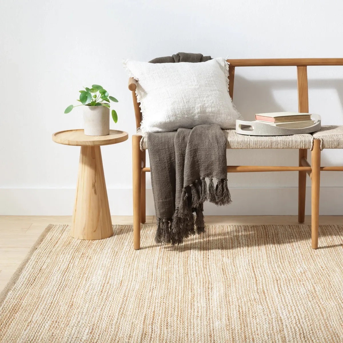 Striped Handwoven Jute Rug
