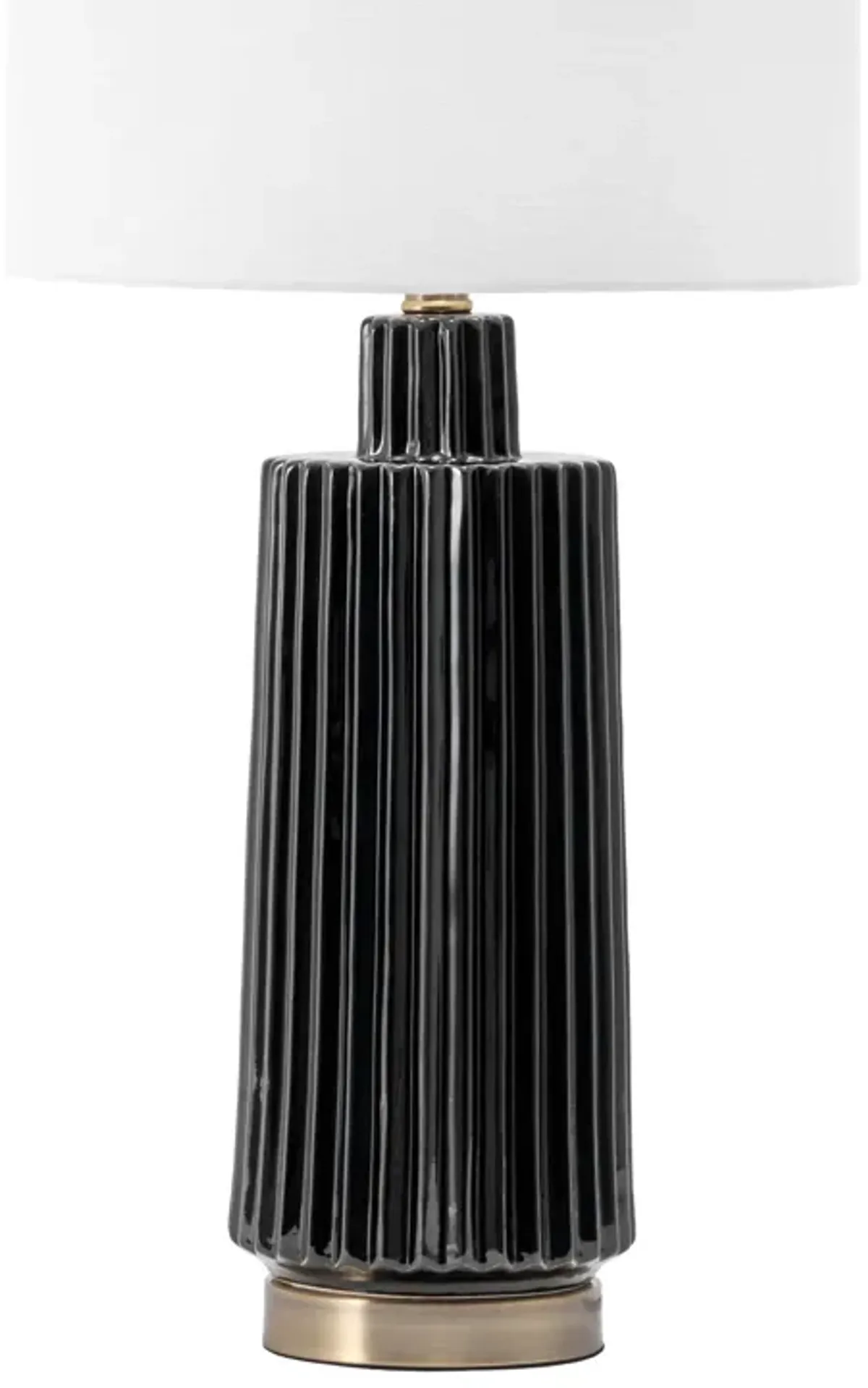 31-inch Fluted Ceramic Block Table Lamp