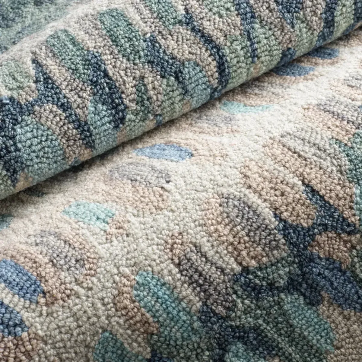 Paint Chip Hand Micro Hooked Wool Rug