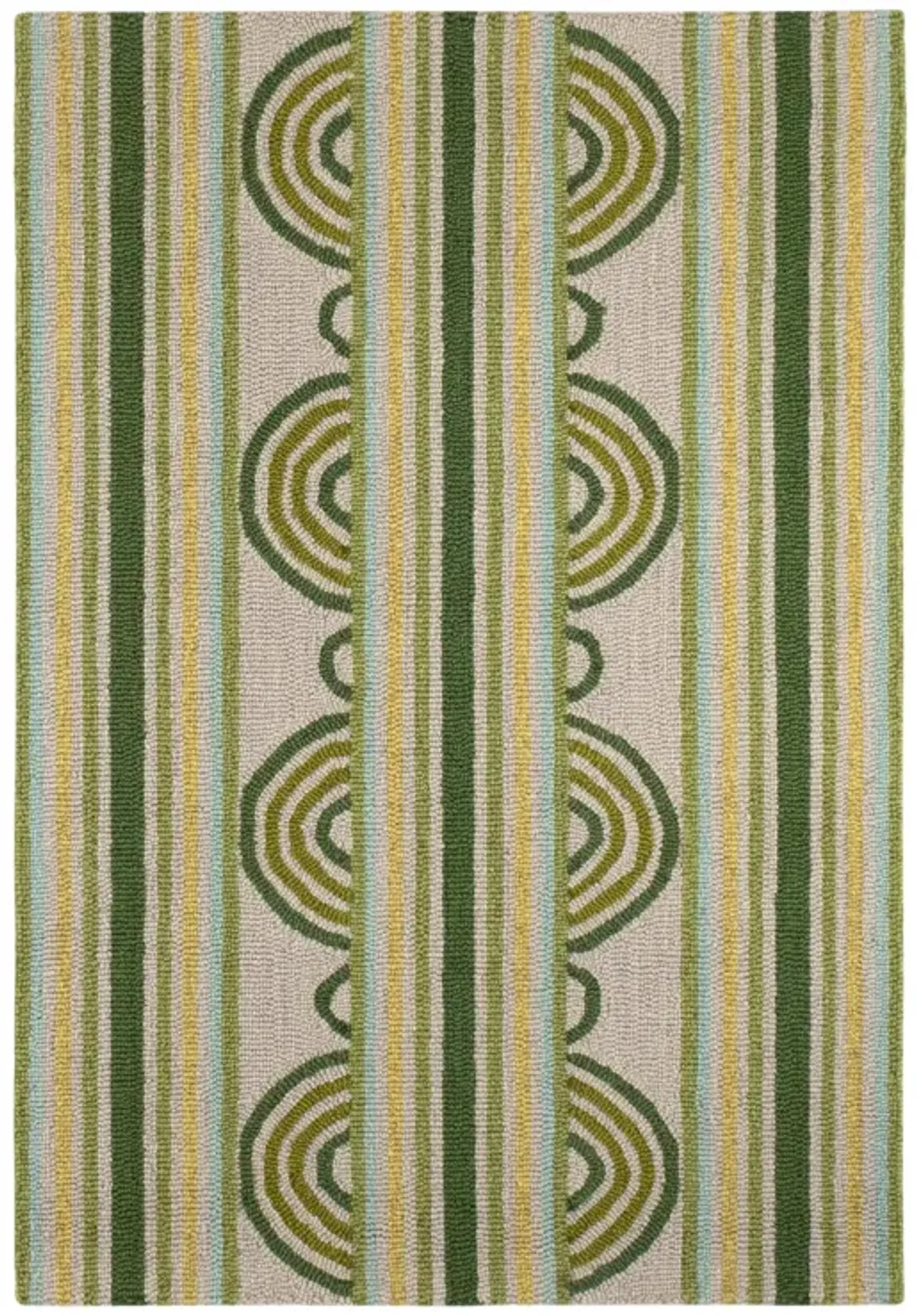 Button Hand Micro Hooked Wool Rug