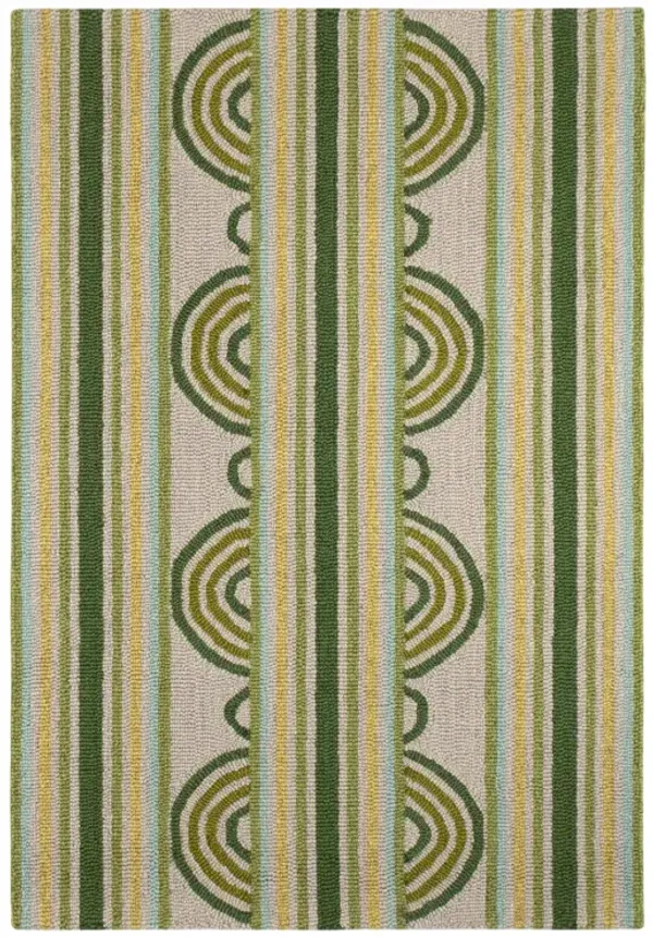 Button Hand Micro Hooked Wool Rug