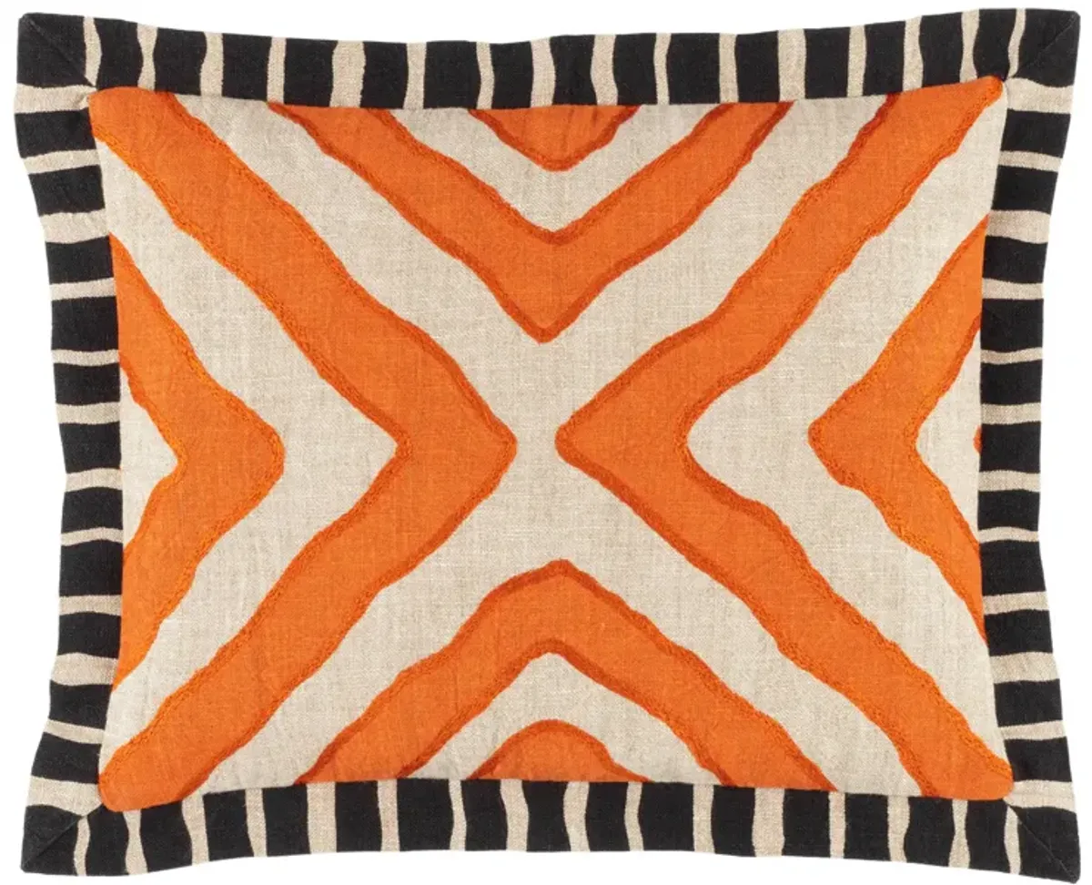 Arrows Linen Embroidered Decorative Pillow Cover