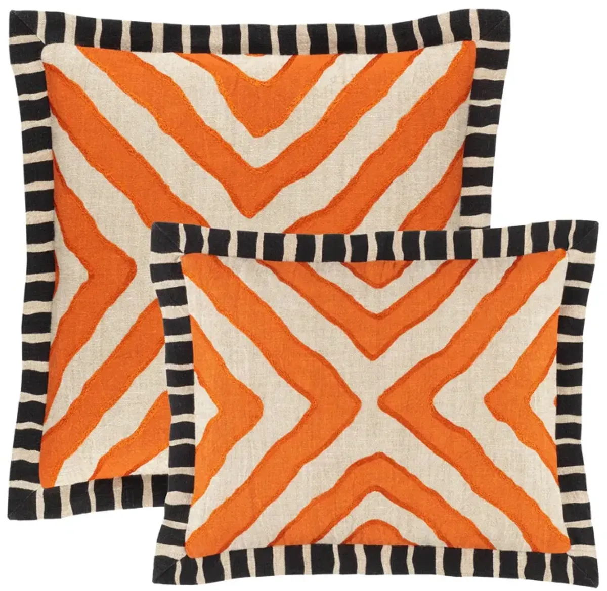 Arrows Linen Embroidered Decorative Pillow Cover