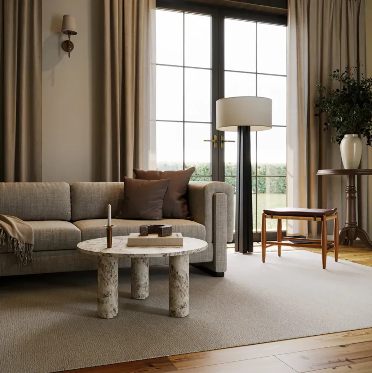 Hollis Solid Wool Cozy Rug