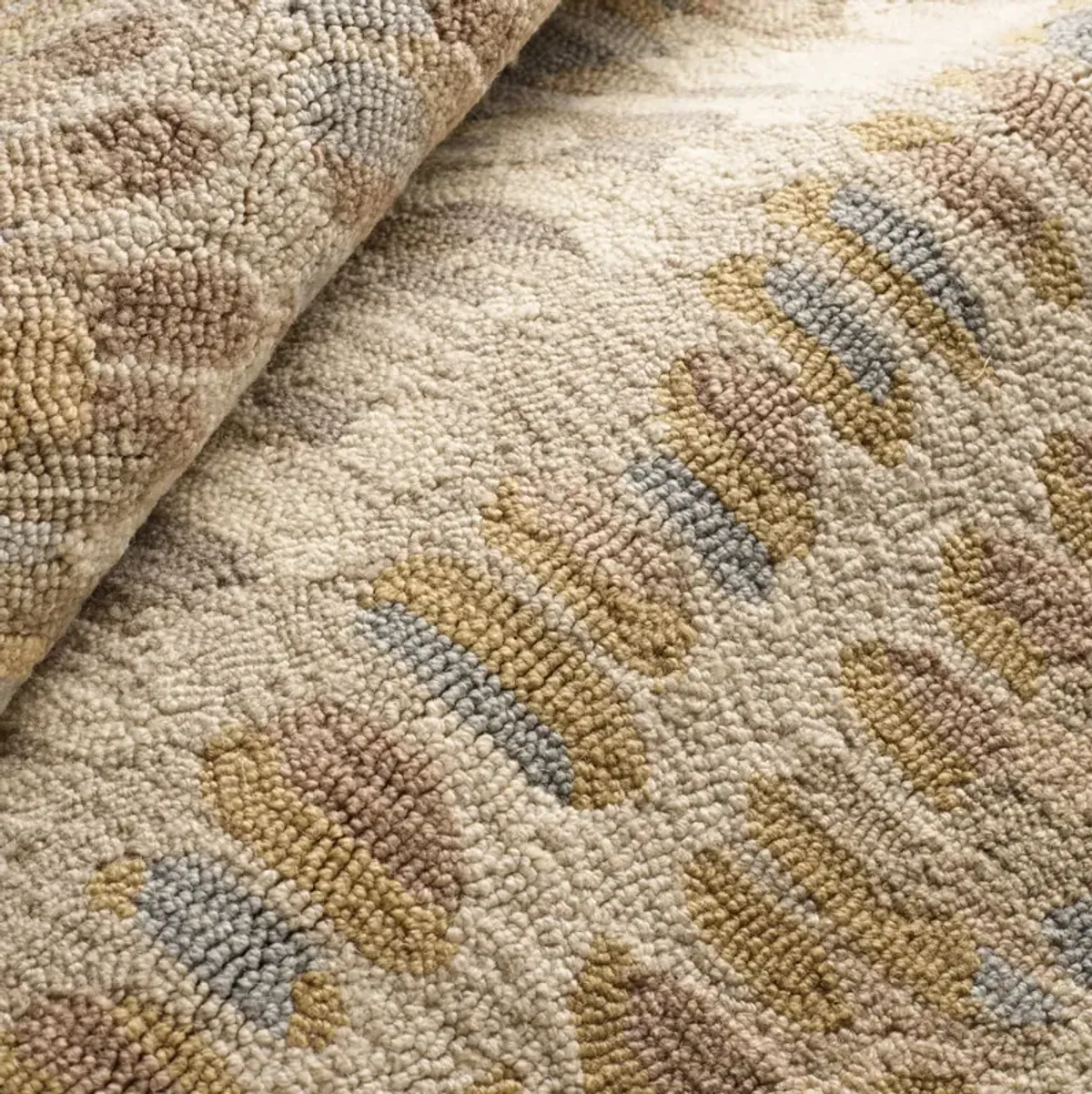 Paint Chip Hand Micro Hooked Wool Rug