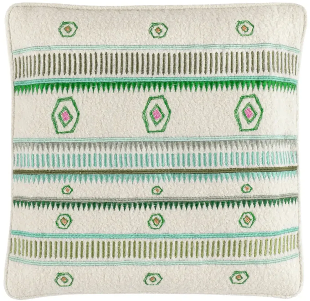 Spring Bush Embroidered Decorative Pillow Cover