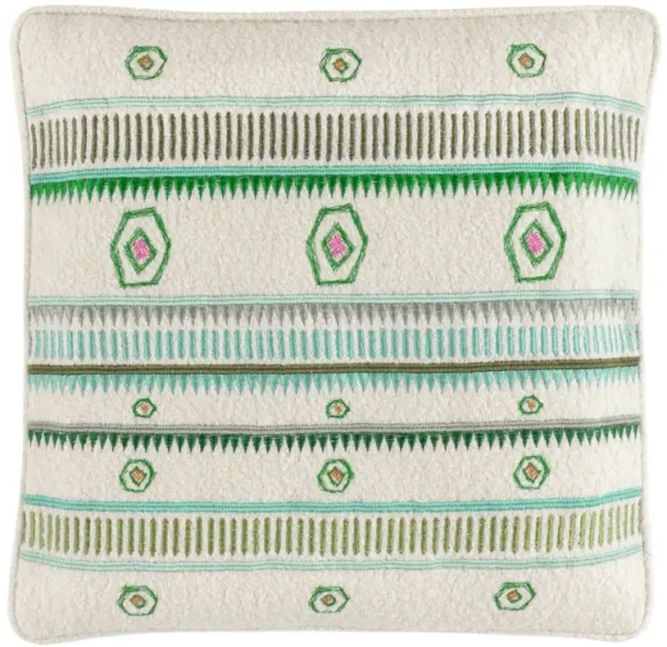 Spring Bush Embroidered Decorative Pillow Cover