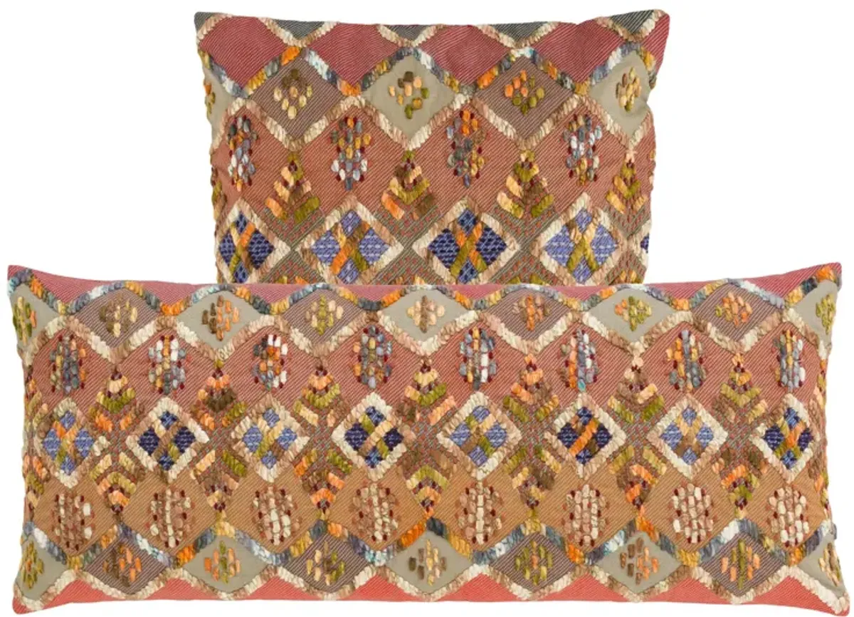Kenya Embroidered Decorative Pillow Cover