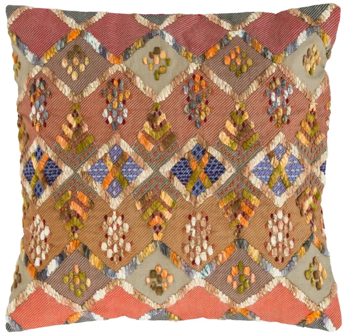 Kenya Embroidered Decorative Pillow Cover