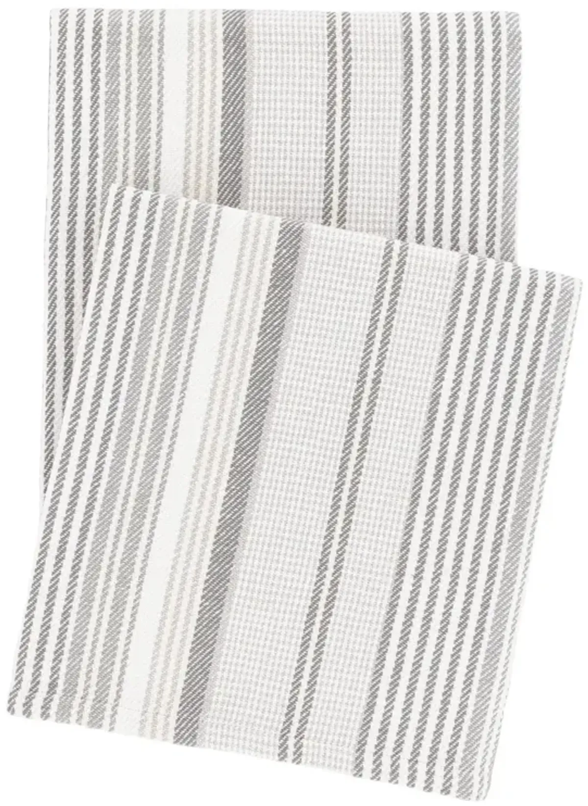 Gradation Ticking Woven Cotton Throw