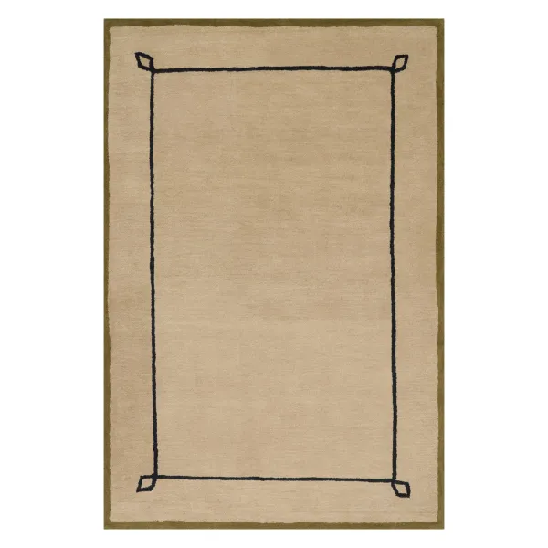 Serge Bordered Wool Cozy Rug