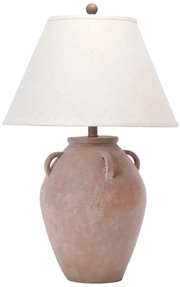 29-inch Vintage Resin Amphora Table Lamp