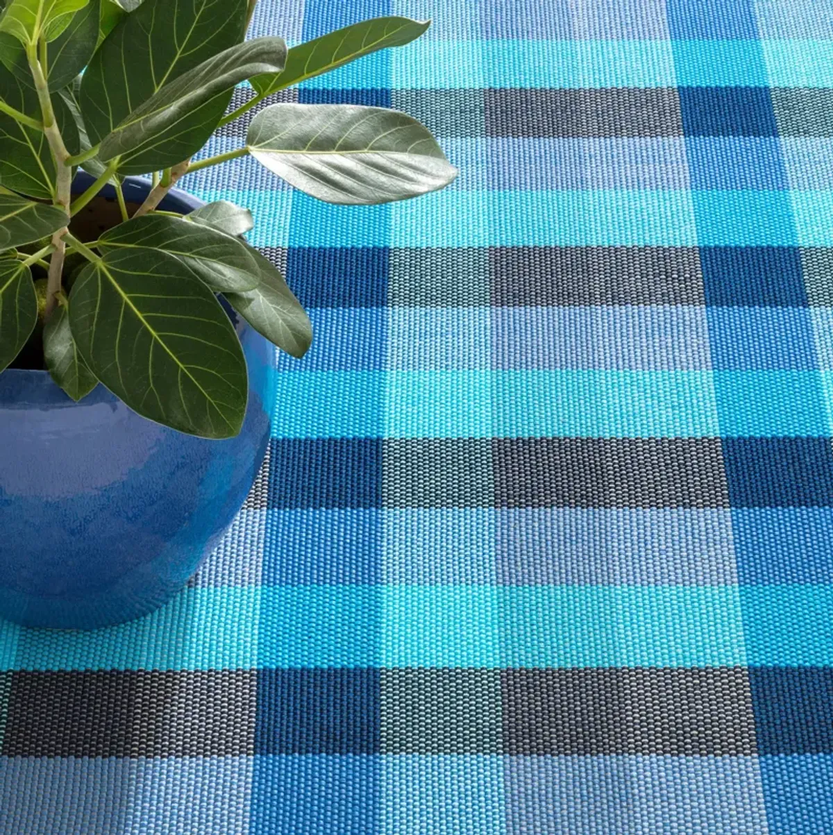 Happy Plaid Handwoven Indoor/Outdoor Rug