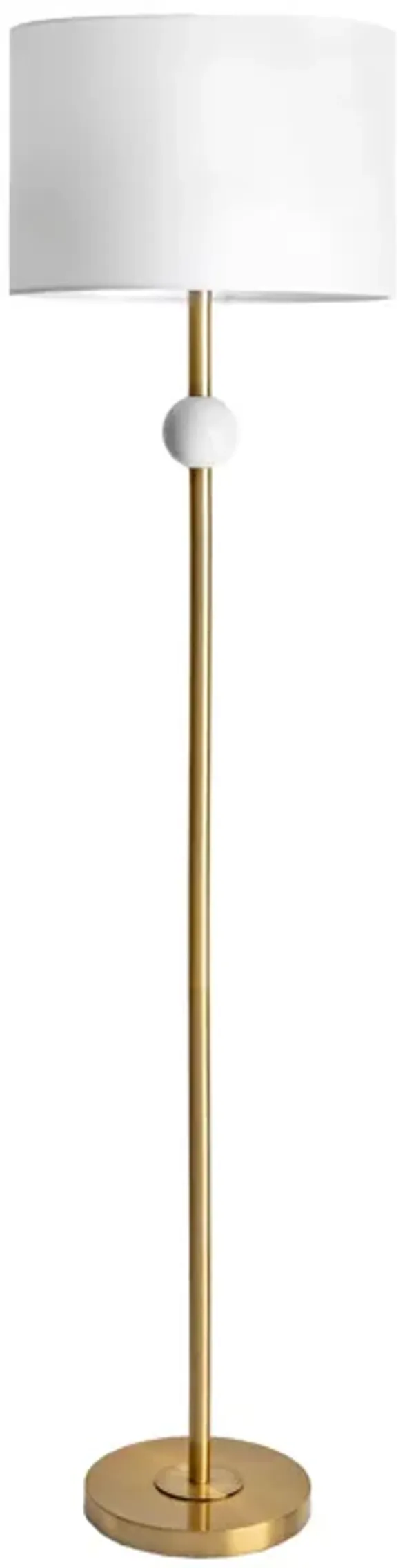 63-inch Marble Pearl Metal Staff Floor Lamp