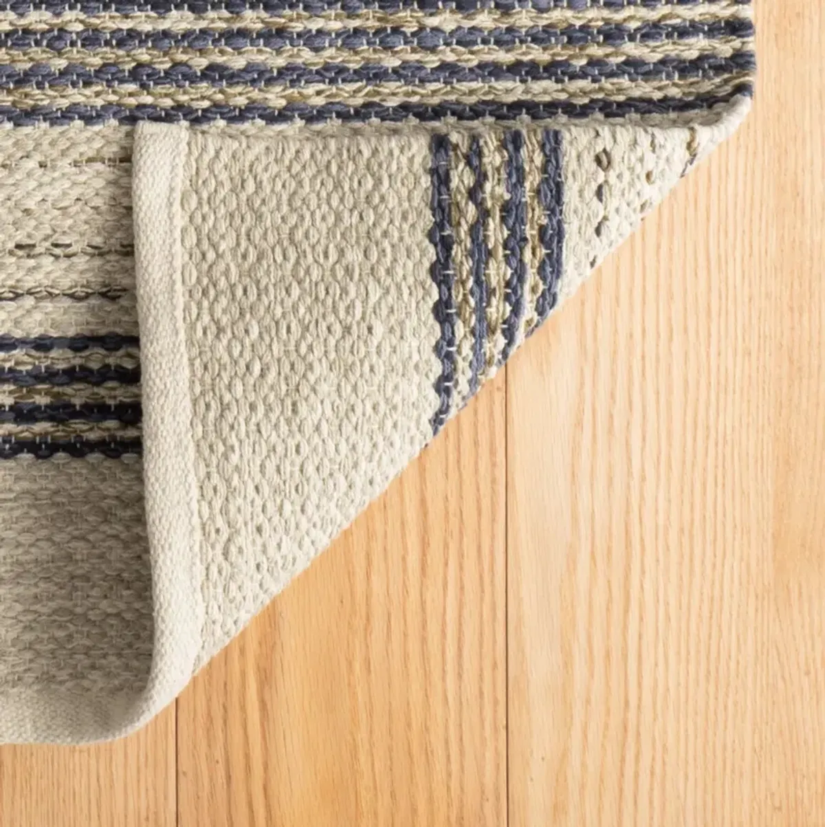 Cielo Stripe Handwoven Cotton Rug