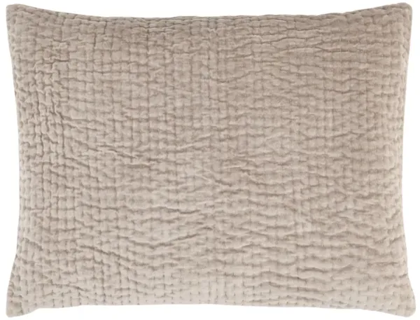 Viola Velvet Grey Quilted Sham