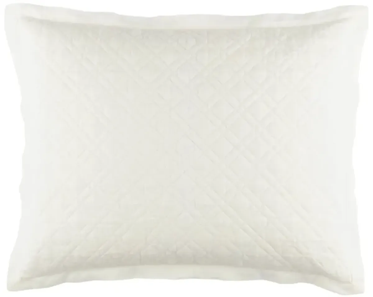 Washed Linen Quilted Sham