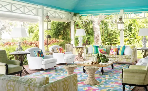 Lily Pad Hand Micro Hooked Wool Rug