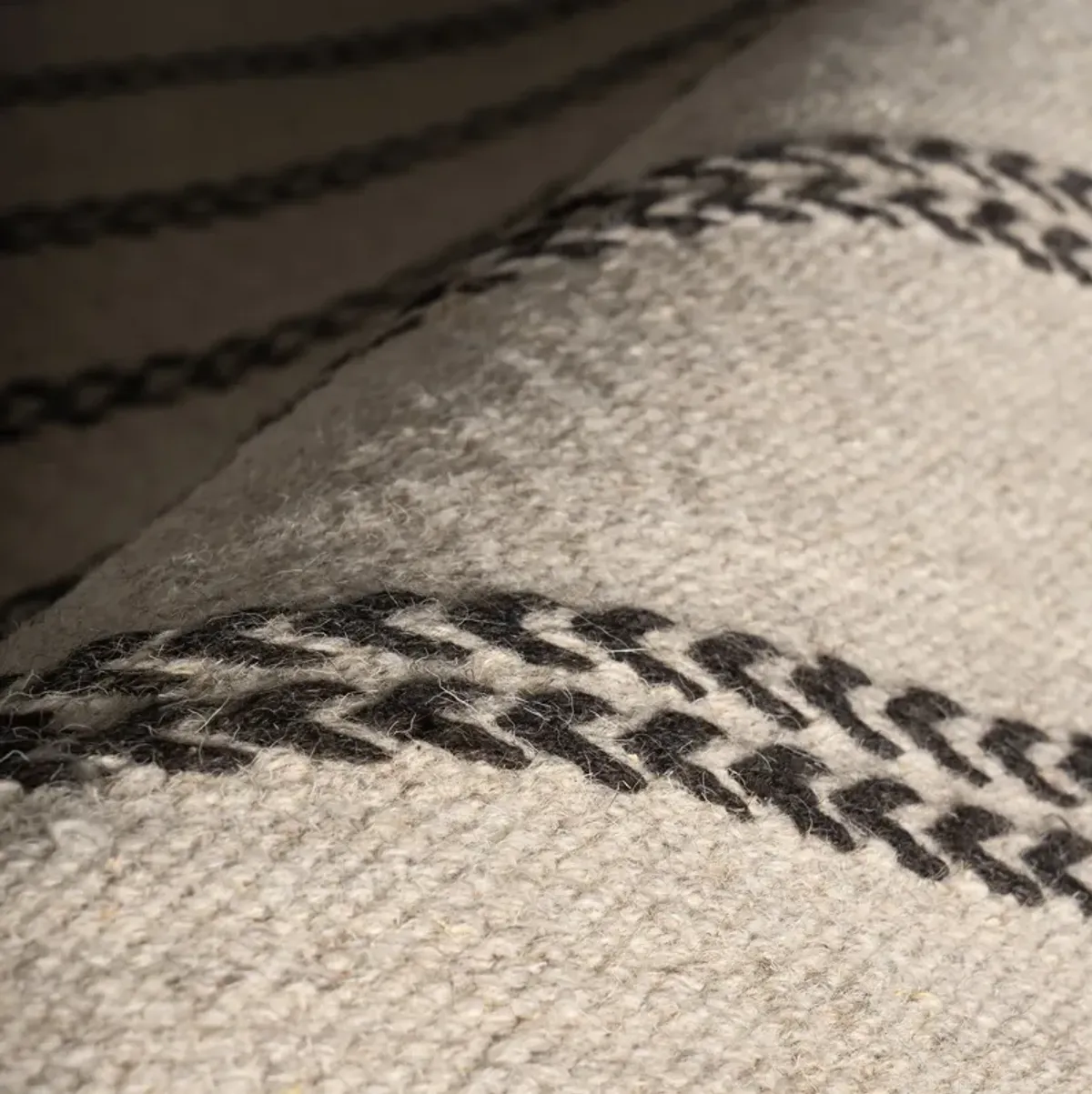 York Striped Wool Cozy Rug