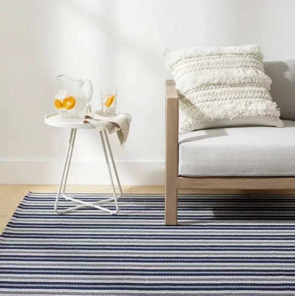 Ticking Stripe Handwoven Indoor/Outdoor Rug