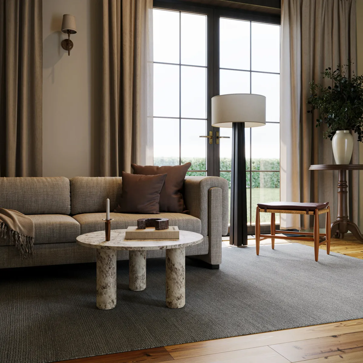 Hollis Solid Wool Cozy Rug