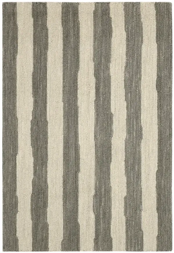Silas Stripe Hand Micro Hooked Wool Rug