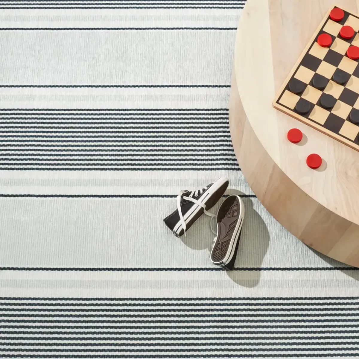 Gunner Stripe Machine Washable Rug