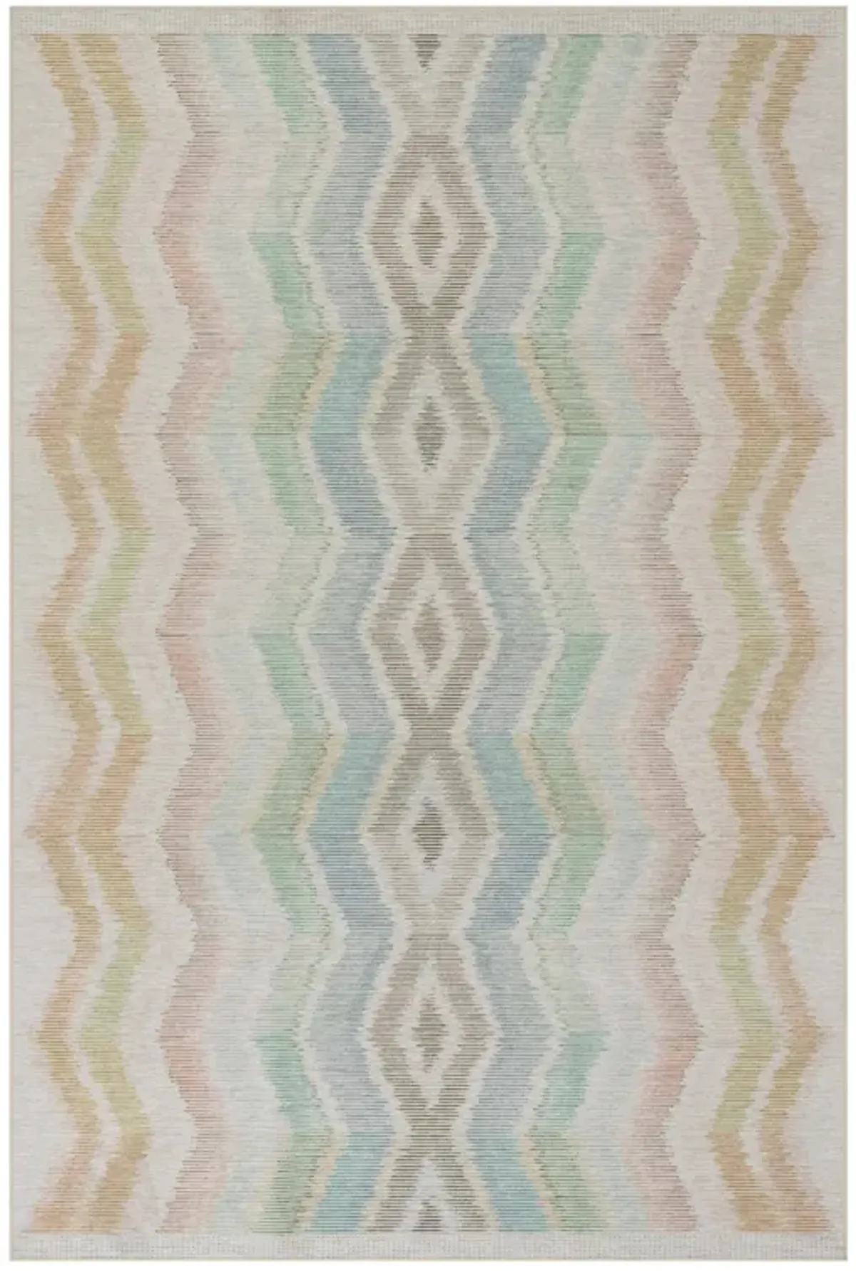 Zarek Novelty Chevron Machine Washable Rug