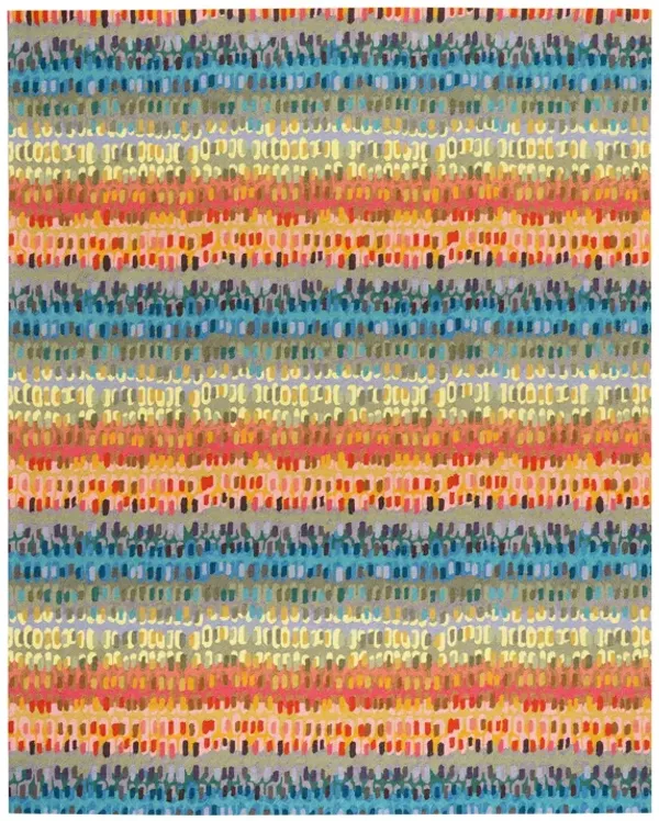 Paint Chip Hand Micro Hooked Wool Rug