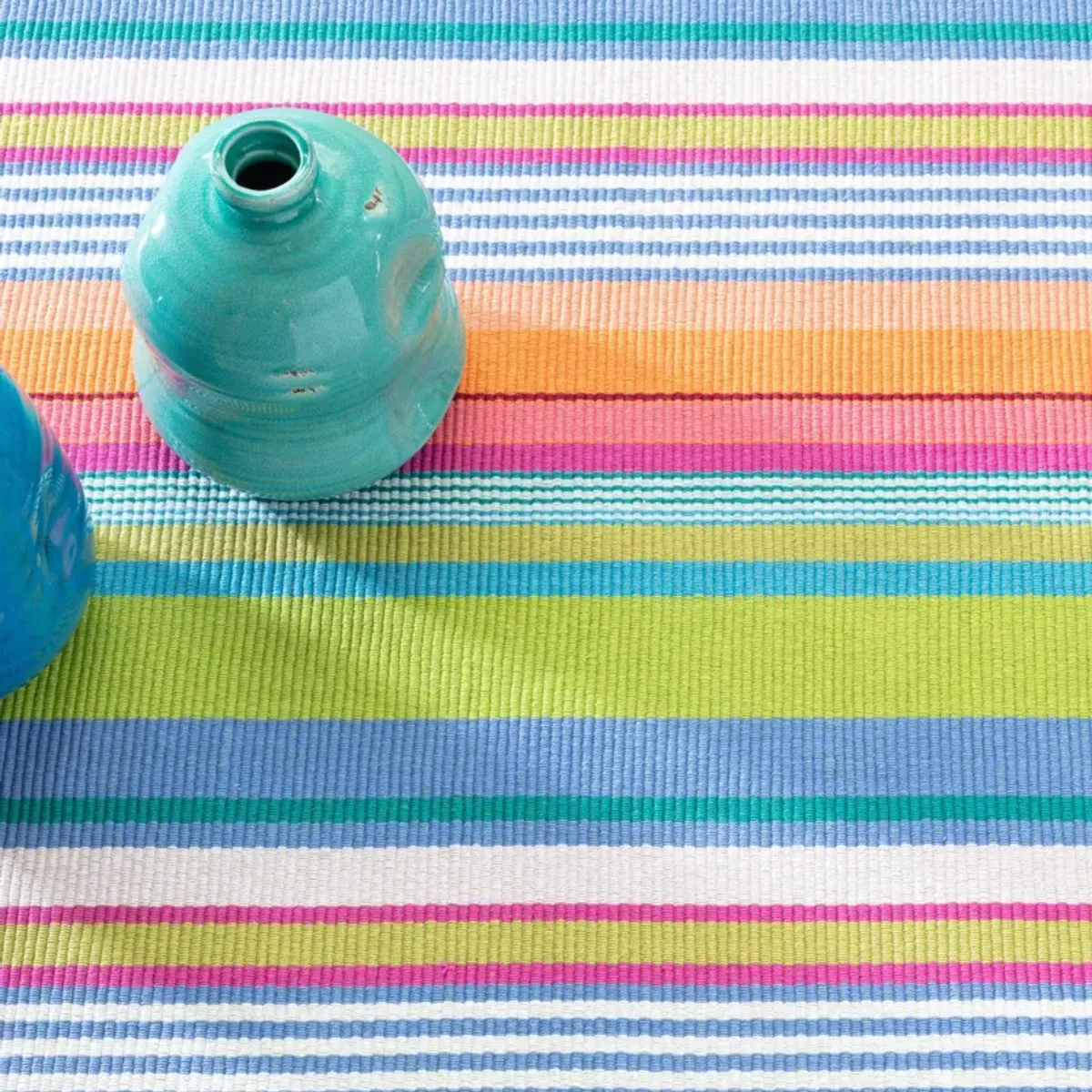 Mellie Stripe Handwoven Cotton Rug