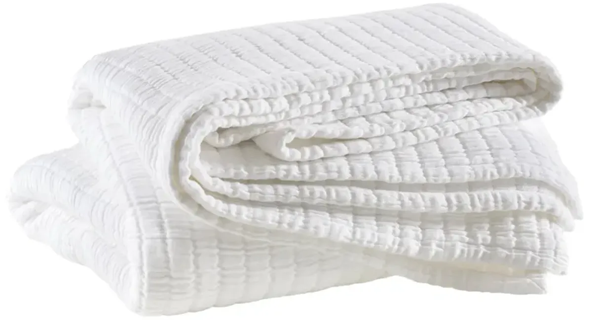 Boyfriend White Matelasse Coverlet