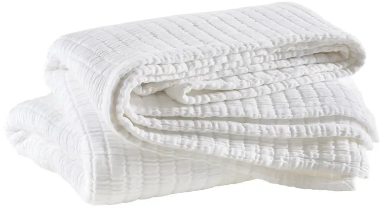 Boyfriend White Matelasse Coverlet