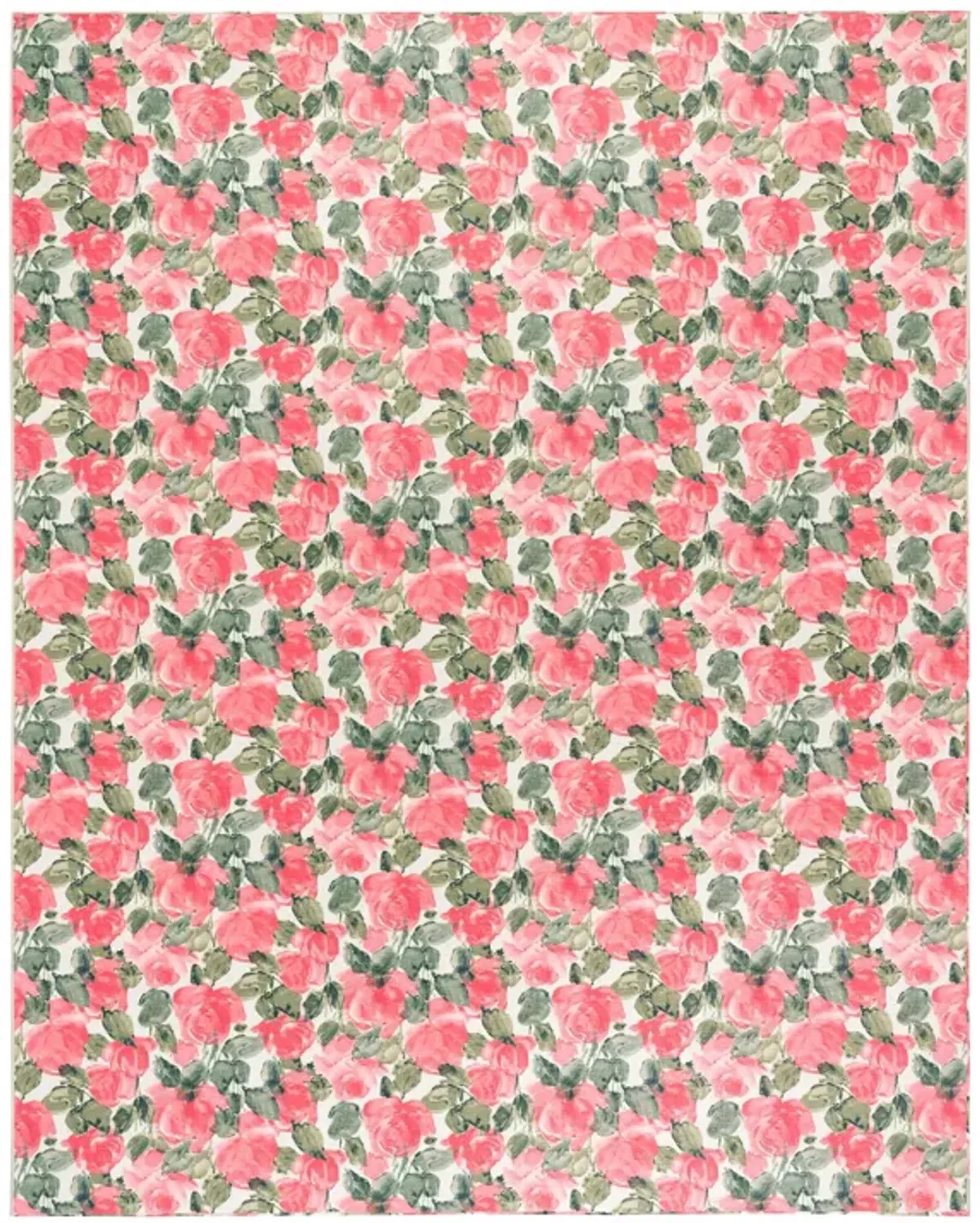 Pretty Peonies Machine Washable Rug