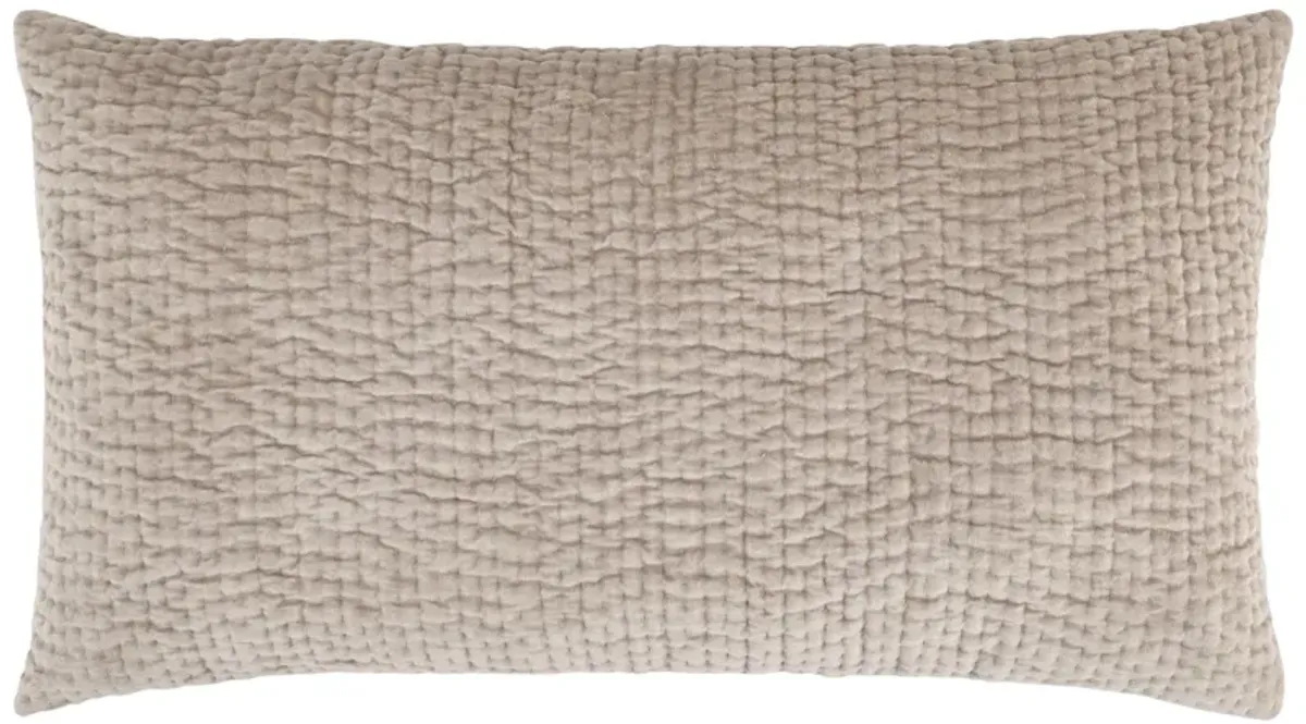 Viola Velvet Grey Quilted Sham