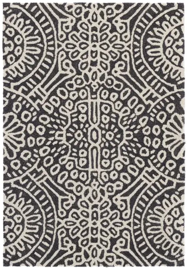 Temple Hand Micro Hooked Wool Rug