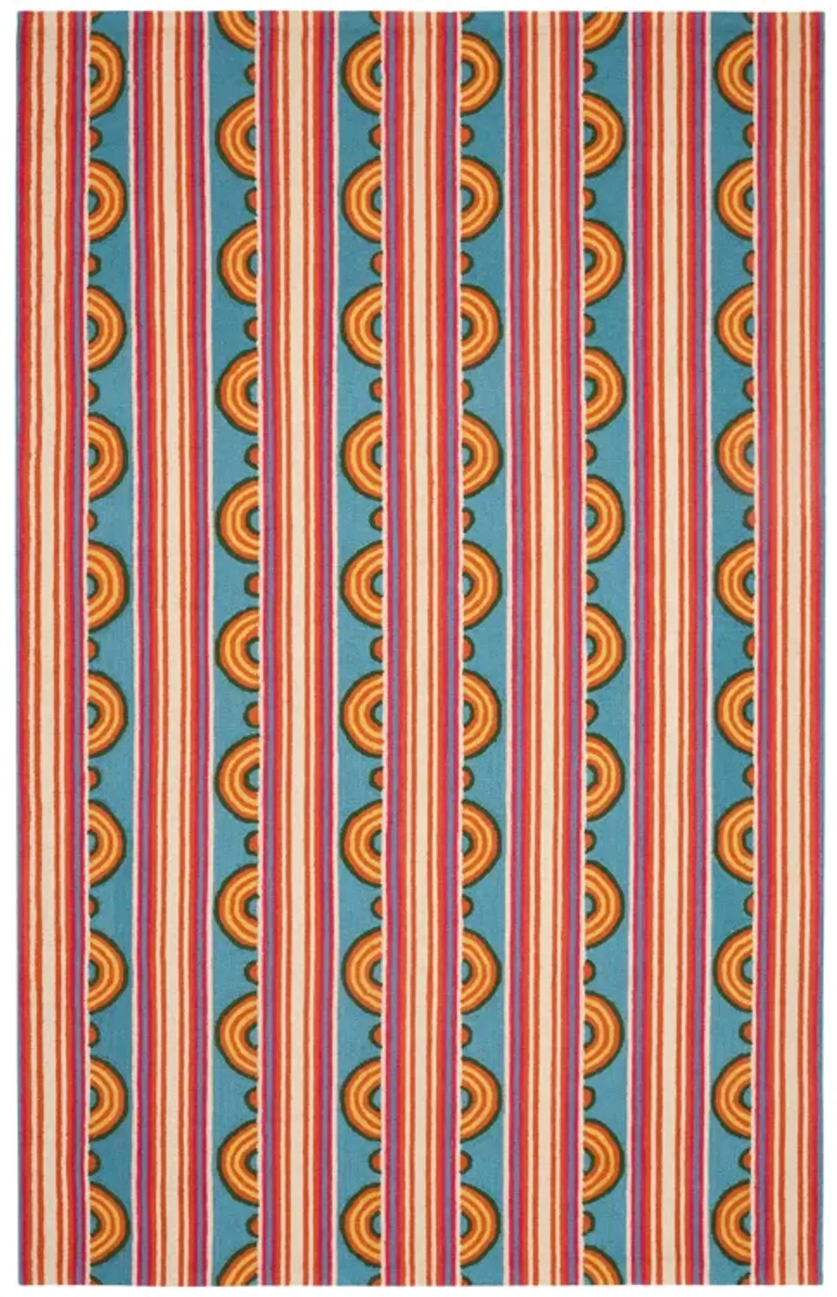 Button Hand Micro Hooked Wool Rug