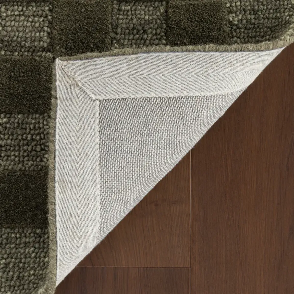 Linthea Modern Checkered Handmade Wool Rug