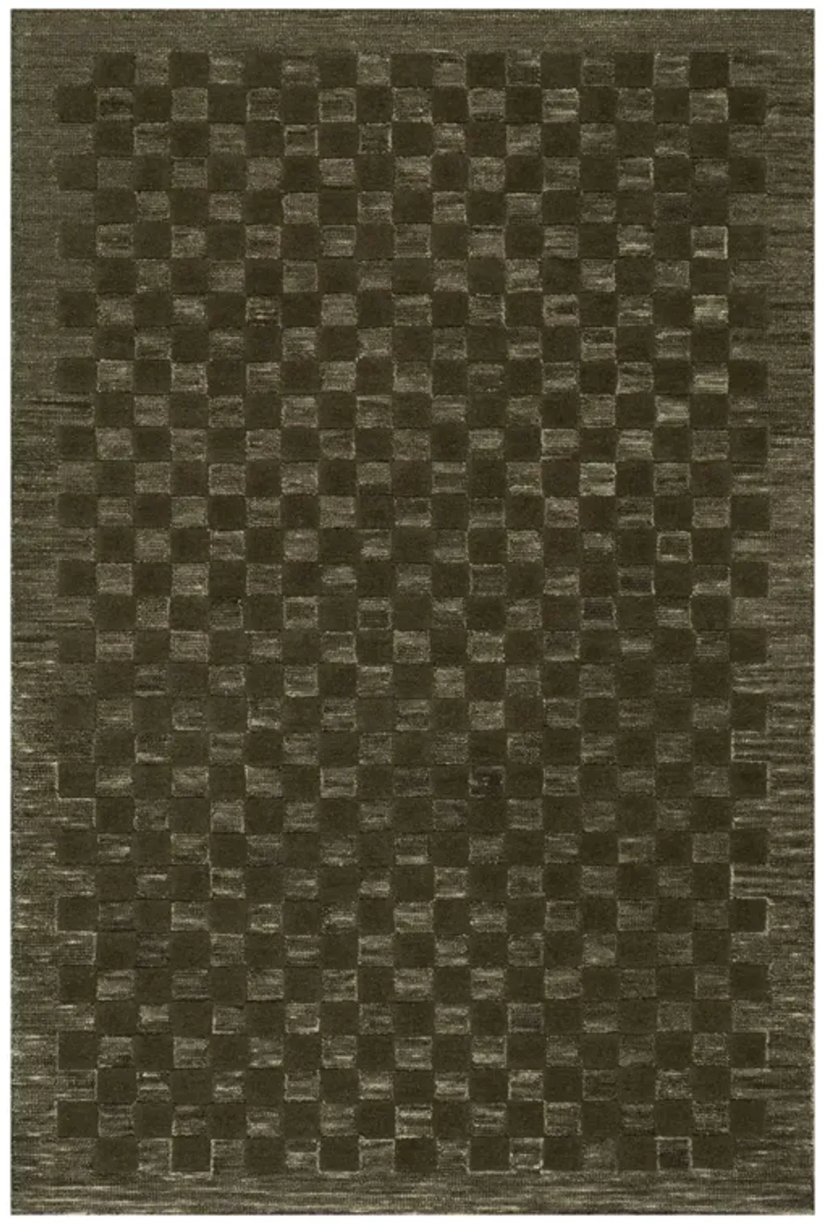 Linthea Modern Checkered Handmade Wool Rug