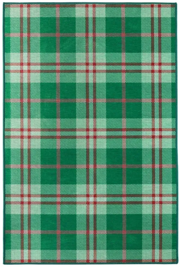 Jolly Plaid Machine Washable Rug