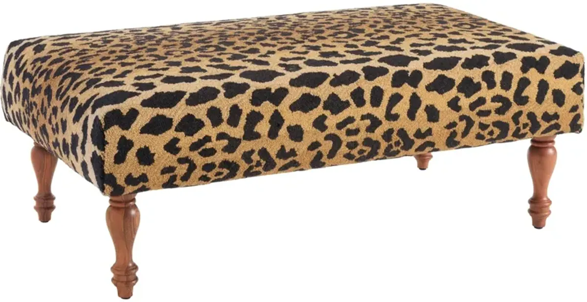Leopard Rug Ottoman