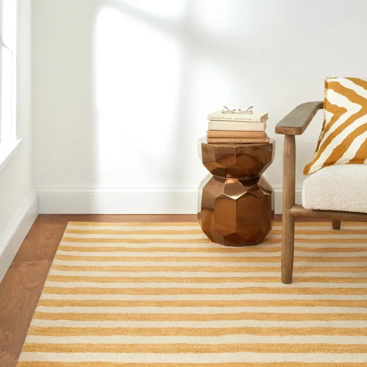 Silas Stripe Hand Micro Hooked Wool Rug