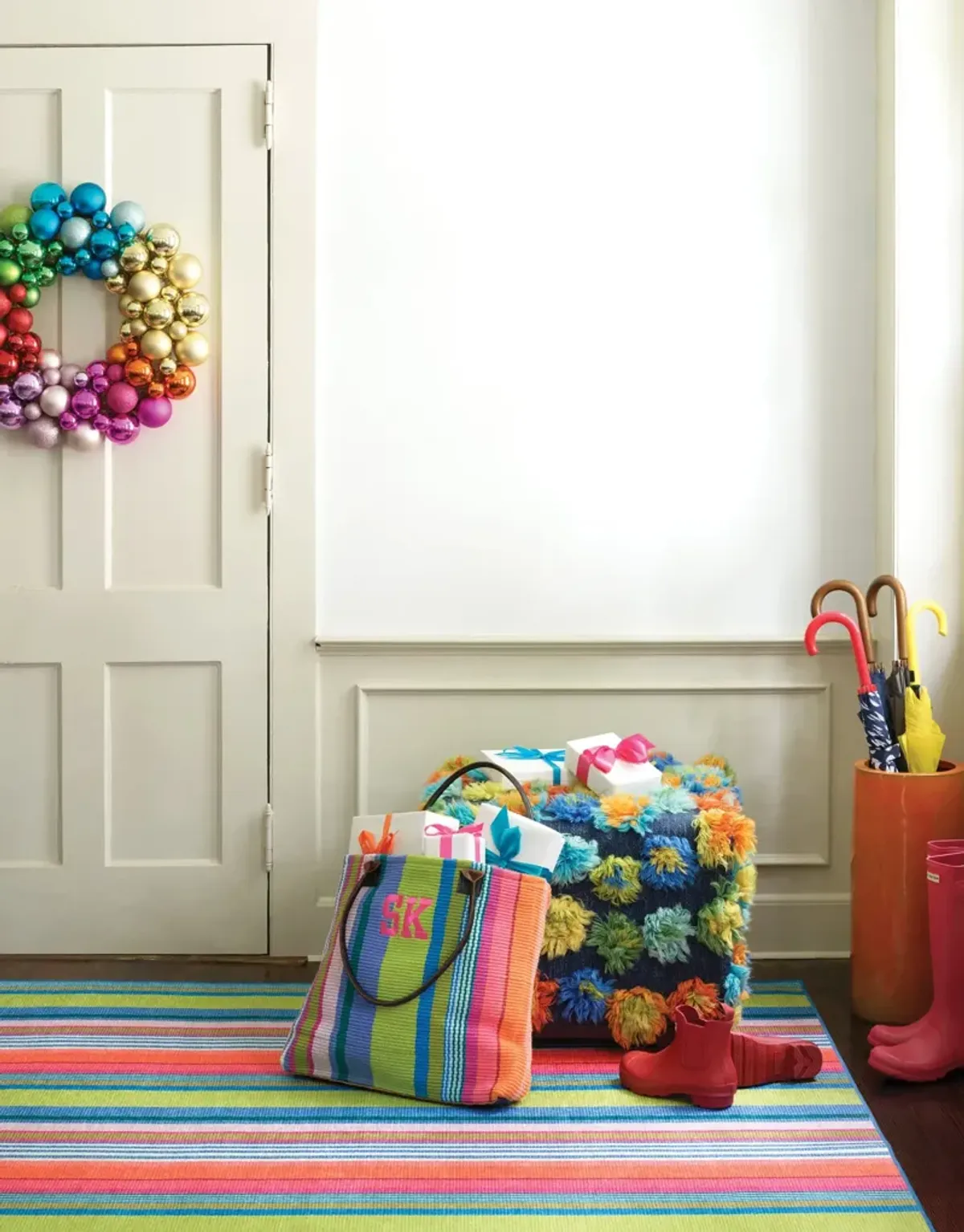 Mellie Stripe Machine Washable Rug