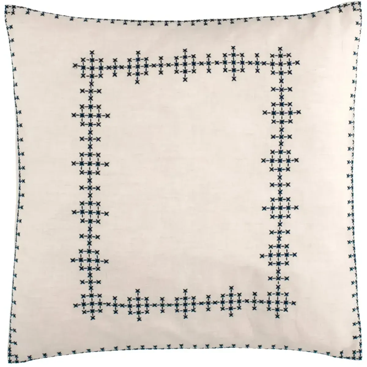 Cross-Stitch Linen Sham